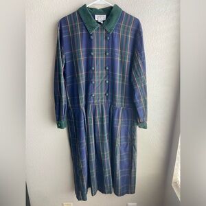 Vintage Talbots Double-Breasted Collared Dress